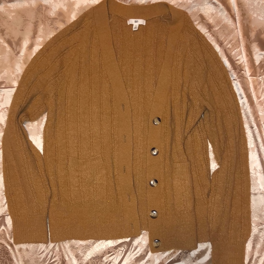 BP. BROWN BUTTON-UP CARDIGAN